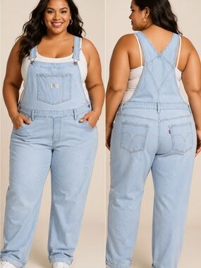 Levi's Rare Plus Size 18 Vintage Inspired Light Wash Denim Women's Overalls
